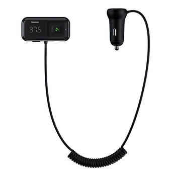 ФМ модулятор BASEUS Wireless MP3 Car Charger T S-16 (micro-SD, AUX, 2USB, 3.1A). Black