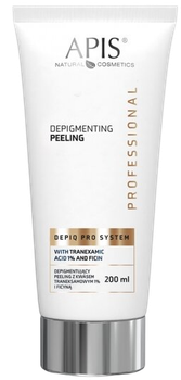 Peeling do twarzy Apis Depigmenting  wybielający peeling depigmentujący z kwasem traneksamowym 1% i ficyną 200 ml (5901810005511)