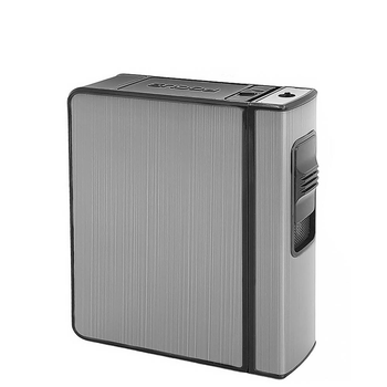 Портсигар Зажигалка Кейс С Выбросом "Cigarette Case Focus Silver"