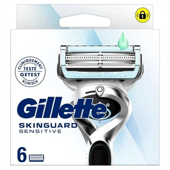 Сменные картриджи для бритья (лезвия кассеты) мужские Gillette Skinguard Sensitive 6 шт