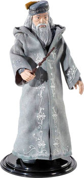 Фігурка з аксесуарами Noble Collection Harry Potter Dumbledore with wand Bendyfigs 19 см (849421006822)