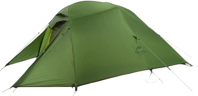 Намет надлегкий тримісний з футпринтом Naturehike Cloud Up 3 Updated NH18T030-T 210T Dark Green (6927595765685)