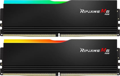 Оперативна пам'ять G.Skill DDR5-6400 32768MB PC5-51200 (Kit of 2x16384) Ripjaws M5 RGB Black (F5-6400J3239G16GX2-RM5RK)