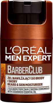 Żel do twarzy brody i włosów L'Oreal Paris Men Expert Barber Club nawilzający 50 ml (3600524125905)