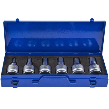 Набор торцевых головок Vorfal с шестигранными насадками 3/4" (H14/ H17/ H19/ H21/ H22/ H23 мм) для работы со ступицами колес (V08411)
