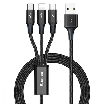 Кабель Baseus Rapid Series 3-in-1 black