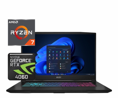 Ноутбук (2024) игровой MSI Katana A15 AI R7-8845HS/ 64GB / 2TB+2TB/ RTX4060 / 15.6" 144Hz