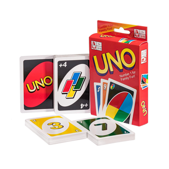 Карти Уно (Uno) 108 карток + коробочка + додаткові картки з інструкцією на англійській
