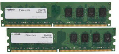 Pamięć RAM Mushkin DDR2-800 4096MB PC2-6400 (Kit of 2x2048) Essentials (996558)