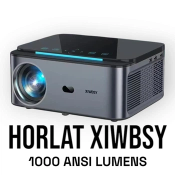 Проектор портативный Horlat XIWBSY 21000 Lumens 1000 Ansi Lumen Android Projector 4K WiFi6 Bluetooth 5.1 (автофокус)