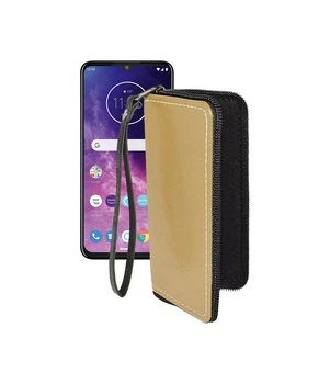 Чохол-гаманець з екошкіри для телефону Motorola One Zoom Бежевий