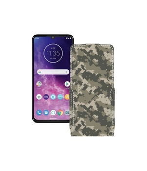 Чохол-флип з екошкіри для телефону Motorola One Zoom Хаки-зелений