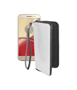 Чохол-гаманець з екошкіри для телефону Motorola Moto M (xt1663) Білий
