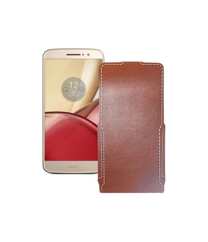 Чохол-флип з екошкіри для телефону Motorola Moto M (xt1663) Коричневий