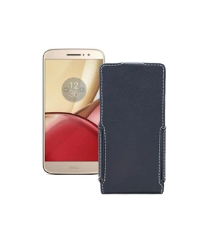 Чохол-флип з екошкіри для телефону Motorola Moto M (xt1663) Чорний матовий