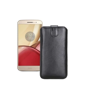 Витяжка з екошкіри для телефону Motorola Moto M (xt1663) Чорний