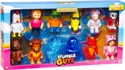 Zestaw mini figurek Kids World Stumble Guys Deluxe Box 12 sztuk (7290117588765)