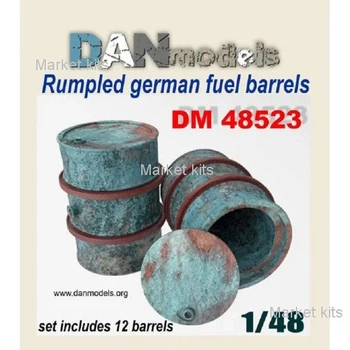 Аксессуары для диорамы. Мятые топливные бочки 12 шт. 1:48 DAN models (DAN48523)