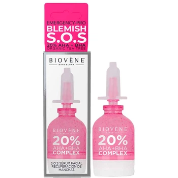 Сыворотка Biovene для лица отшелушивающая с кислотами AHA, BHA, маслом чайного дерева для проблемной кожи 10 мл