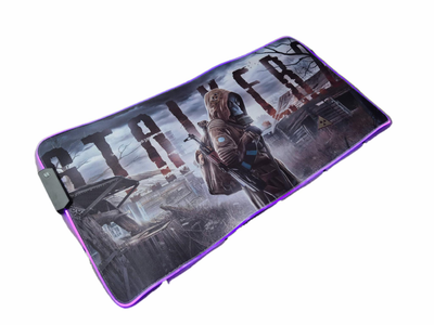 Великий килимок STALKER 2 XXL з RGB підсвіткою (Поселення) 600X300X2 мм ECO пакування