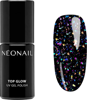 Top do paznokci NeoNail Glow Top hybrydowy Polaris 7.2 ml (5903657868939)