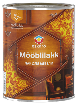 Лак для меблів Eskaro Moobilakk 40 напівглянцевий Безбарвний 0.75 л