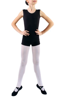 Комбинезон гимнастический детский с шортами Dance & Sport N 016-1 черный Бифлекс S/110-116