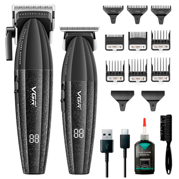 Набір VGR 2 в 1 V-640 акумуляторна машинка для стрижки та тример