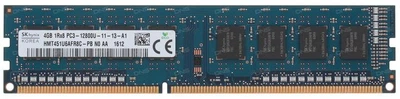 Оперативная память Hynix DDR3 1600MHz 4Gb 1Rx8 PC3-12800U-11-12-A1 (HMT451U6AFR8C-PB) Б/У