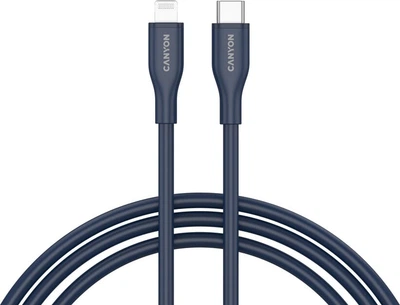 Kabel Canyon CLNM60 Type-C to Lightning 60W MFI 1 m Silicon Blue (CNS-CLNM60SC10DB)