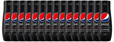 Набір 15 шт. Концентрований сироп для води SodaStream Pepsi MAX Zero без цукру 440 мл на 9 л напою