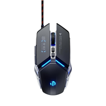 Мышь игровая проводная INPHIC W2 v2.0 с регулируемой RGB подсветкой и 8800 DPI, для геймеров, матовый чёрный