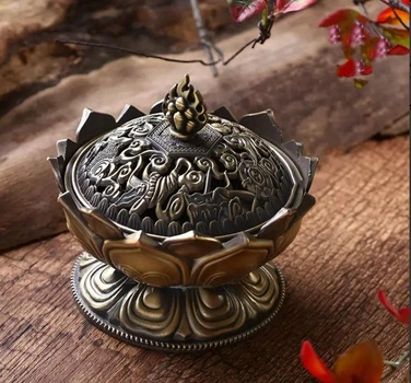 Металлическая аромалампа ЛОТОС курительница для благовоний 6,7*7 см (EG4044)