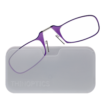 Очки для чтения Thinoptics +1.50 Фиолетовые + Чехол универсальный Прозрачный (1.5PUWUP)