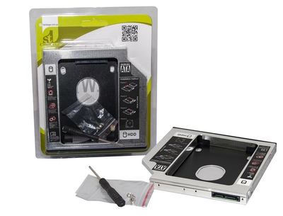 Адаптер 1StCharger HDD 2.5" в отсек привода ноутбука SATA/mSATA (HDC1ST127-1)