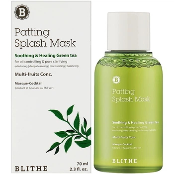 Сплэш-маска для восстановления кожи Зеленый чай Blithe Patting Splash Mask Soothing & Healing Green Tea 70 мл (8809501660261)