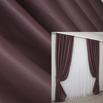 Комплект готових штор VR-Textil Блекаут Fusion Dimout № 828ш Марсала 100х275 см 2 шт (31-359)