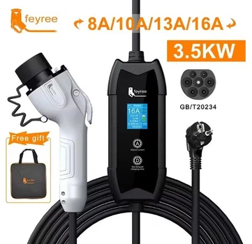 Зарядний пристрій для електромобіля Feyree EV Portable GBT (3,5 Квт, 3,5 м.) для китайських електрокарів + сумка