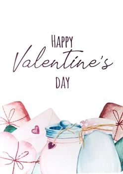 Листівка святкова Валентинка 10 х 15 см Happy Valentine's day