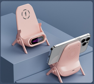 Бездротовий зарядний пристрій Qi Bracket Charger S90 Pink