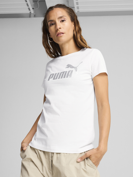 Футболка хлопковая женская Ess Metallic No. 1 Logo Tee