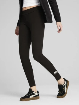 Спортивные леггинсы для фитнеса женские Puma Ess Metallic Leggings 68500001 XS Black-Metallic Silver (4067983498596)