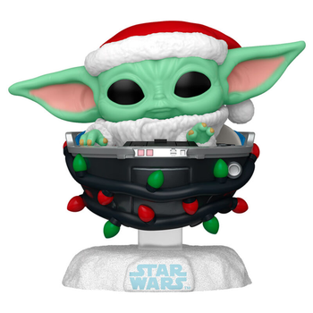 Фігурка Funko Star Wars Grogu with Santa Hat in Pram 9 см (889698800105)