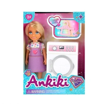 Кукла Ankiki со стиральной машиной 13 см