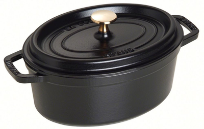 Каструля з кришкою Staub 2.35 л Чорна (3272341023254)