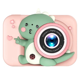 Детский фотоаппарат Q6 DINOSAUR Full HD/MicroSD/Type-C/Pink (00000010442)