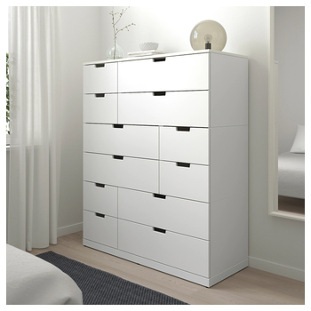 Комод NORDLI на 12 ящиков IKEA 992.394.89 белый