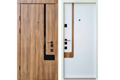 Вхідні двері Qdoors Авангард Босфор-Ak 950*2050мм дуб артизан/біла емаль