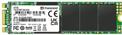 SSD диск Transcend MTS830S 4TB M.2 SATA III 3D NAND TLC (TS4TMTS830S)