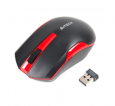 Миша A4Tech G3-200N, Black/Red, USB